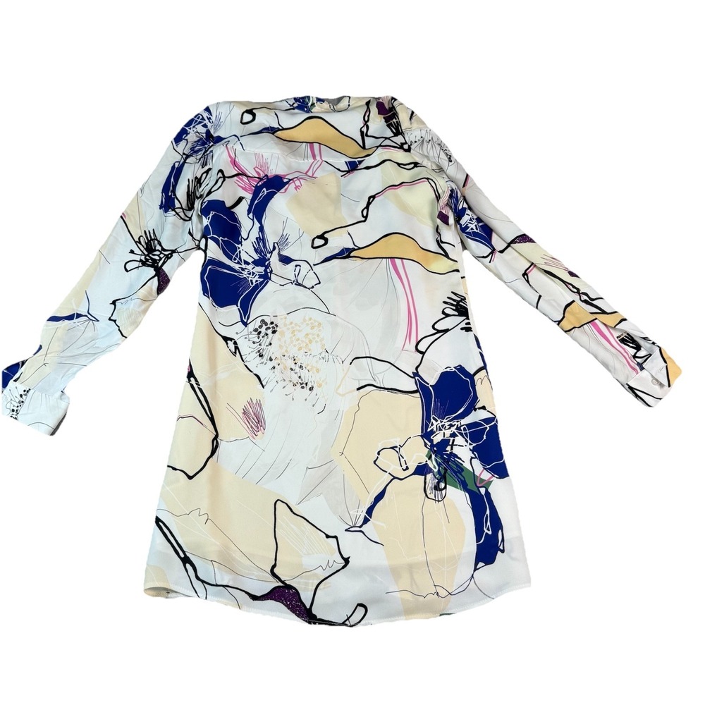 NWT Reiss Margarite Tie Neck Mini Dress - Picture 4 of 12